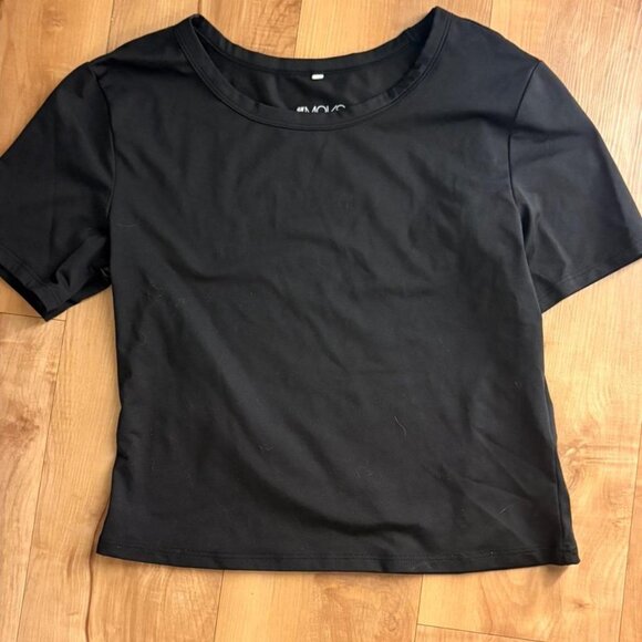 Black short sleeve crop top #croptop - Picture 1 of 1